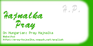 hajnalka pray business card